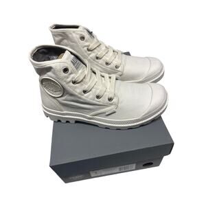Palladium Womens Pampa Hi White Canvas | Size 8 Boots | New | High Top